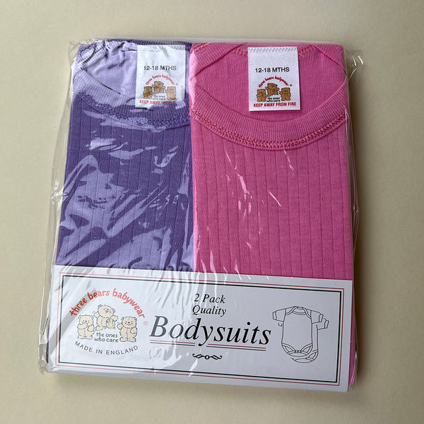 Baby Bodysuit 2 Pack TBBBS2P Pink Purple