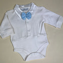 Beau Kid 4 Piece Body Suit Outfit 5008 White Blue