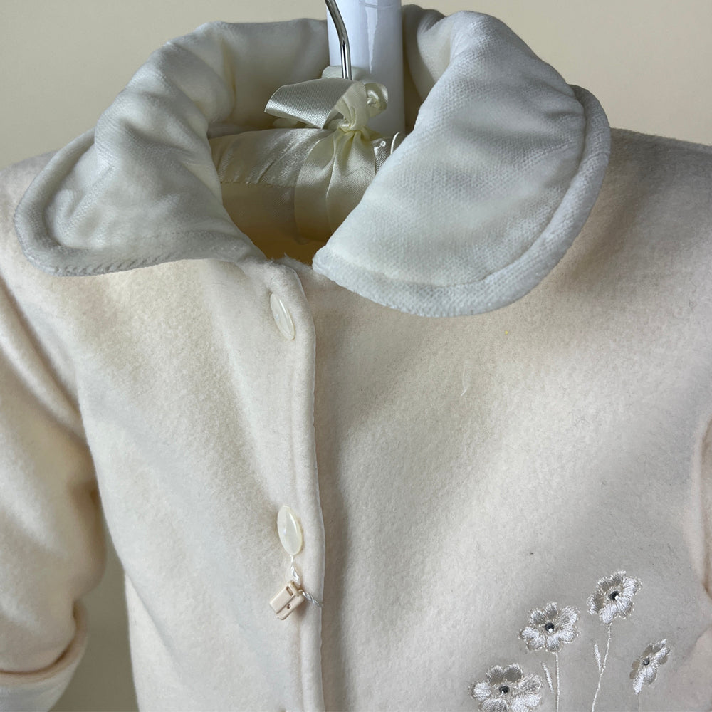 Bufi Girls Coat 1810A Cream Detail