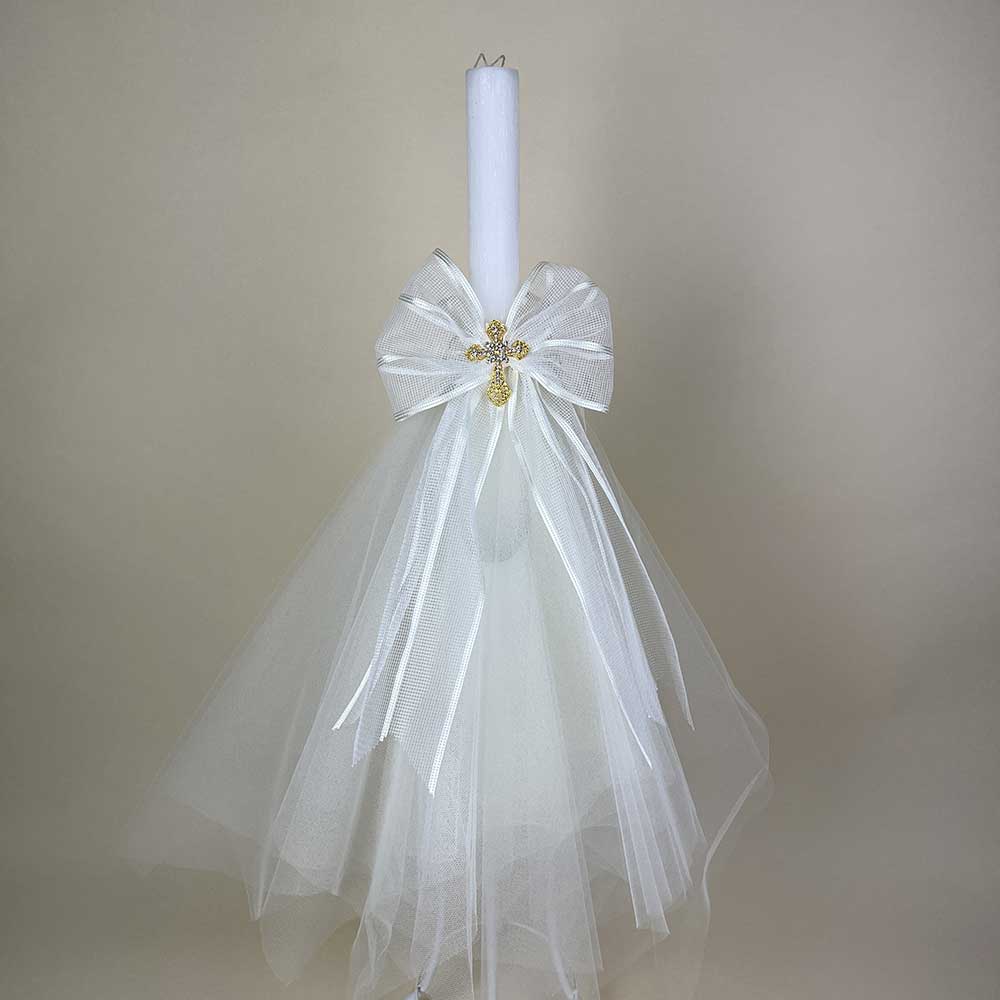 CCLNB1C3 Christening Candle Lampada White