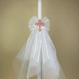 CCLNB1C4 Christening Candle Lampada White