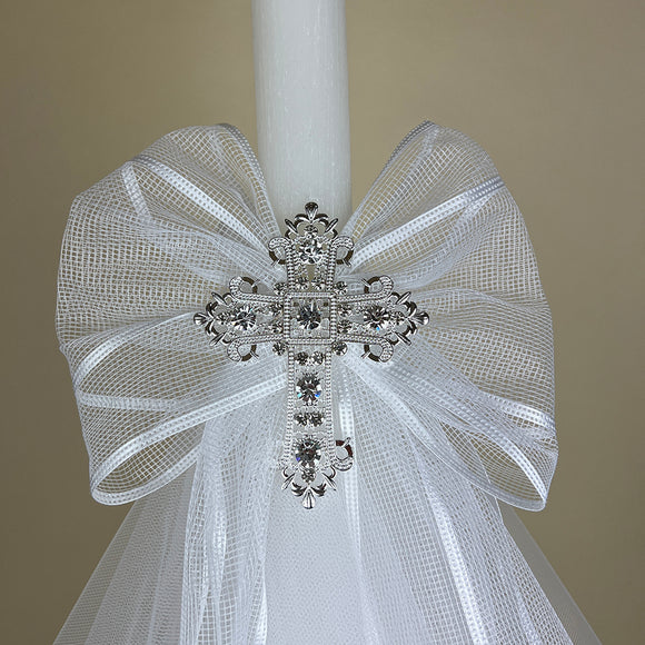 CCLNB1C5 Christening Candle Lampada White