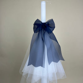 Christening Candle Lampada Navy - CCLNB2