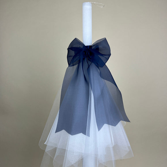 Christening Candle Lampada Navy - CCLNB2