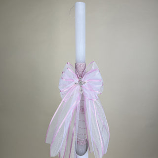CCLRB1C2 Christening Candle Lampada Pink