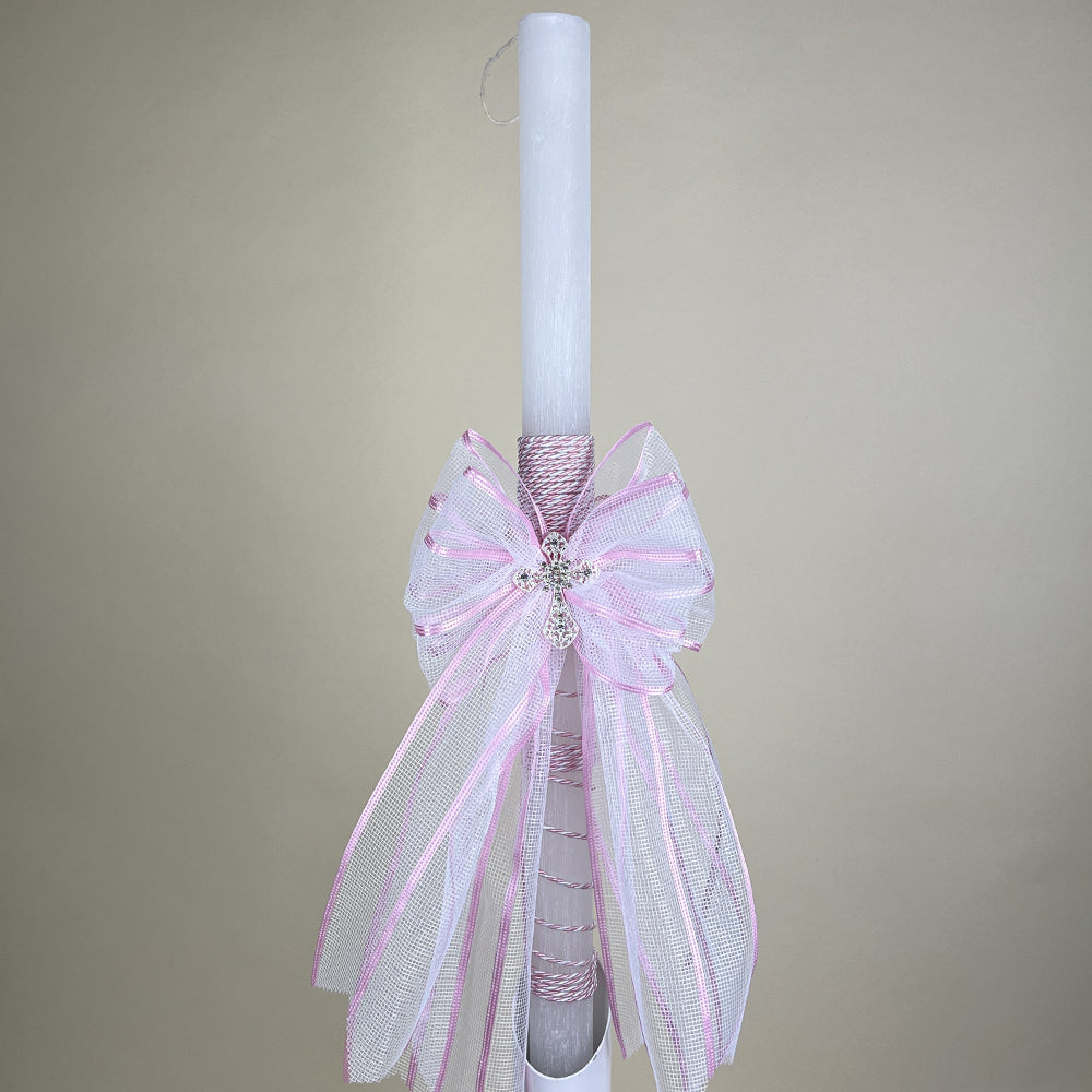 CCLRB1C2 Christening Candle Lampada Pink