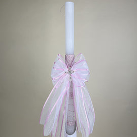 CCLRB1C2 Christening Candle Lampada Pink