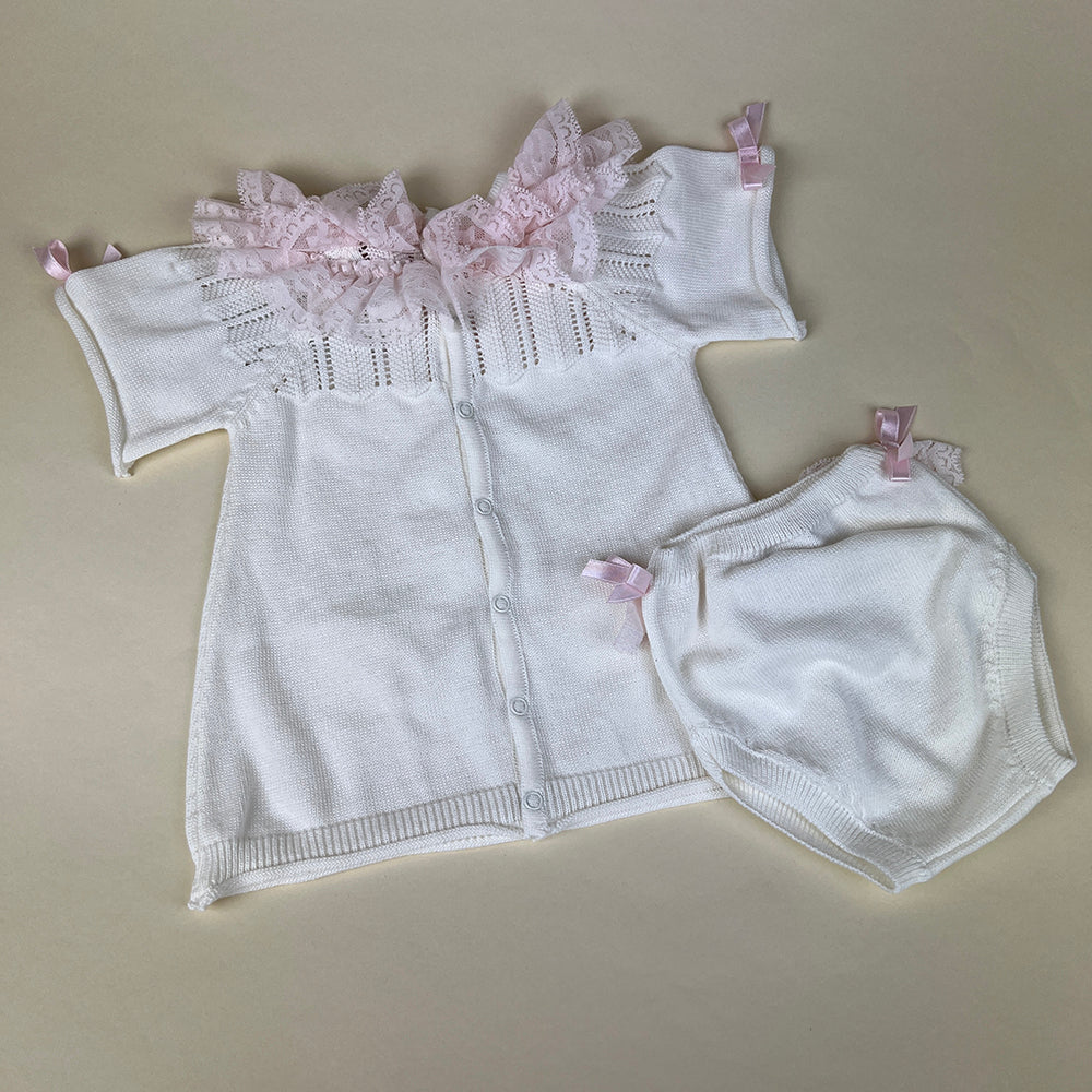 Caramello 2 Piece Oufit 0518 Ivory Pink