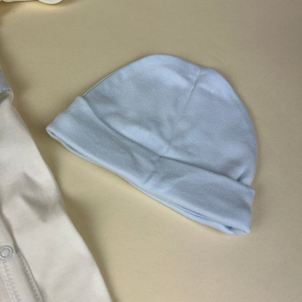 Caramello Baby Grow Set 0850090 White Blue Hat