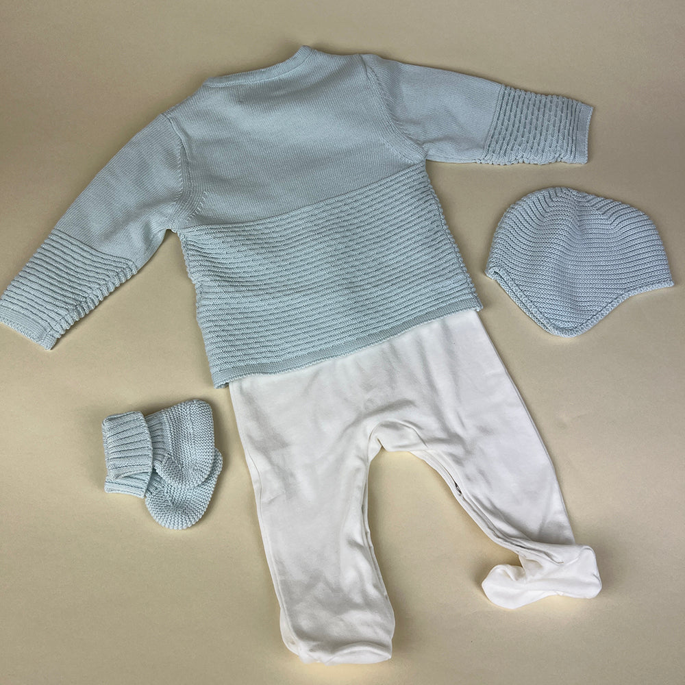 Caramello Baby Grow Set 10479002 White Blue Back