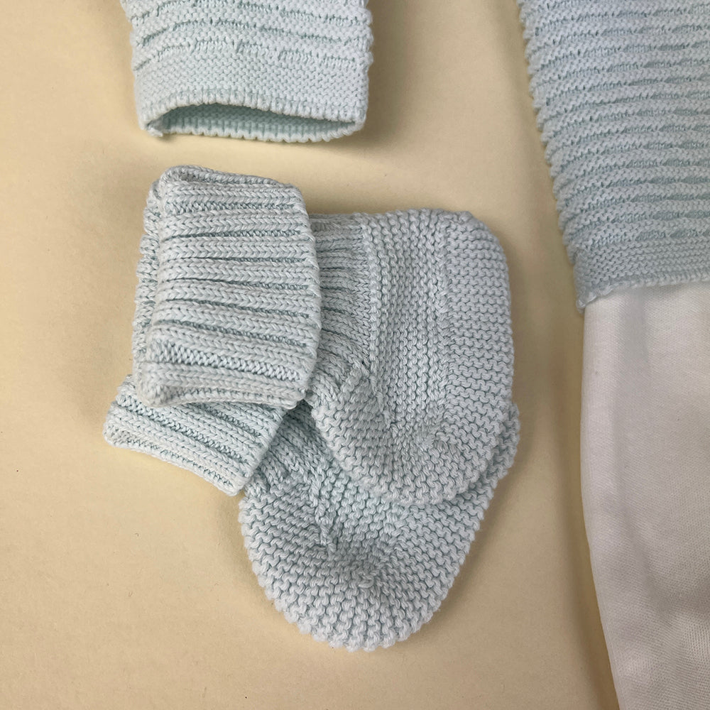 Caramello Baby Grow Set 10479002 White Blue Booties