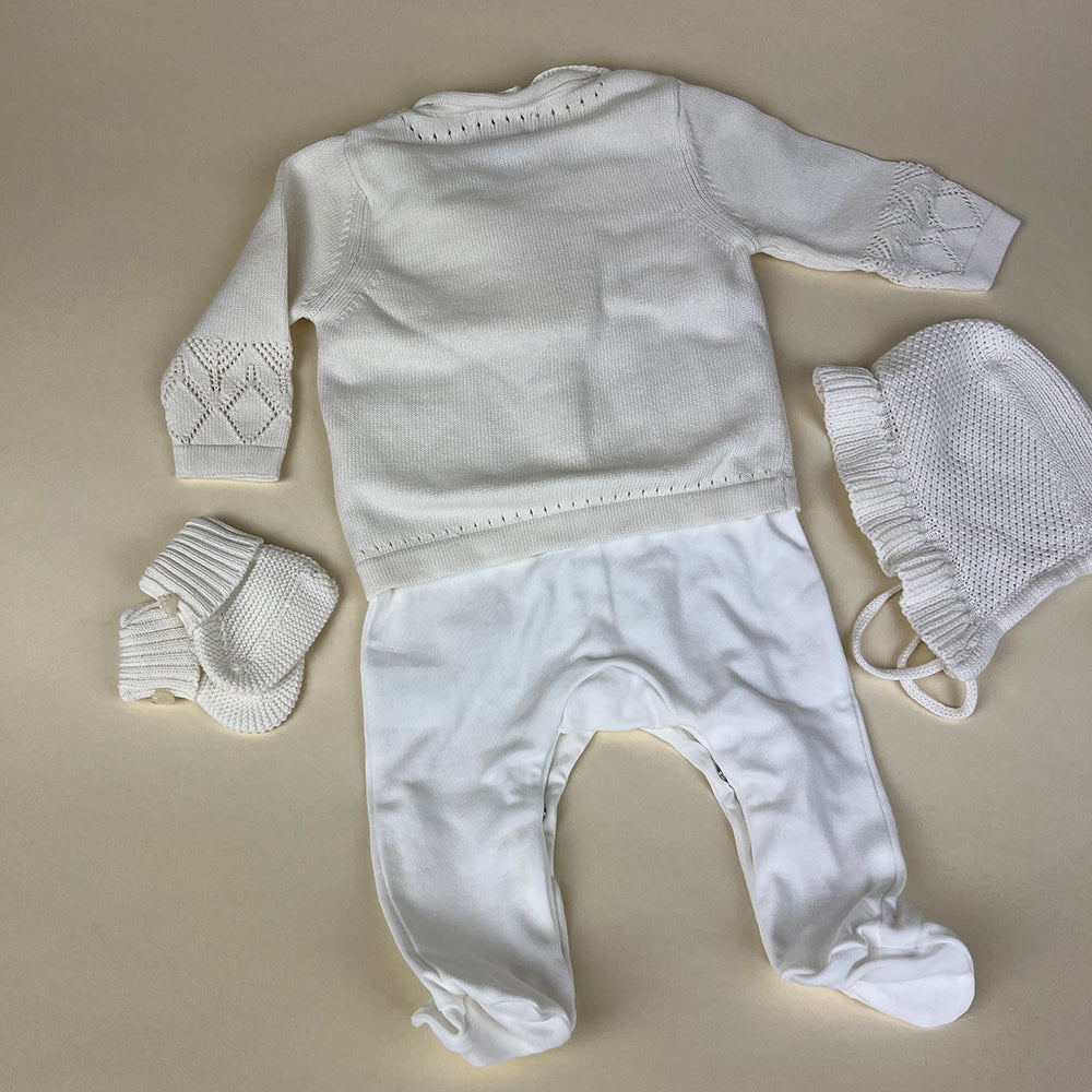 Caramello Baby Grow Set 10479003 White Ivory Back