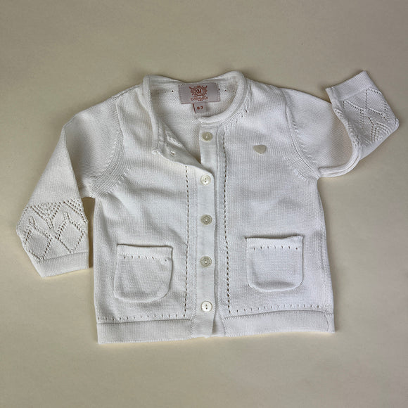 Caramello Baby Grow Set 10479003 White Ivory Cardigan