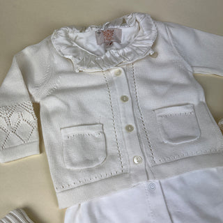 Caramello Baby Grow Set 10479003 White Ivory Detail