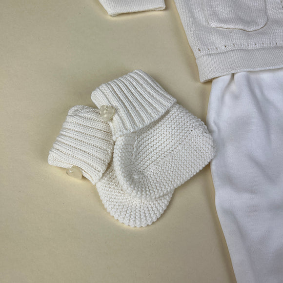 Caramello Baby Grow Set 10479003 White Ivory Booties