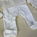 Caramello Baby Grow Set 10479003 White Ivory Detail