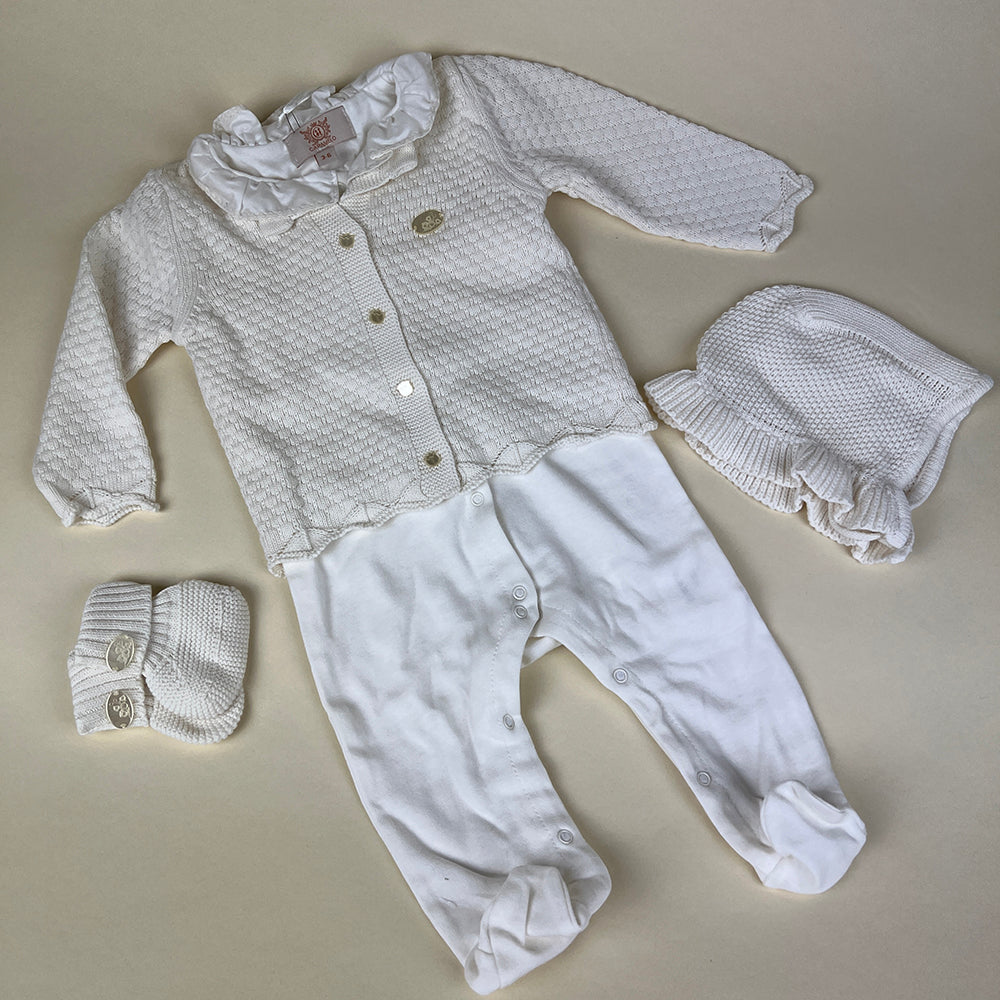 Caramello Baby Grow Set 10479004 White Ivory