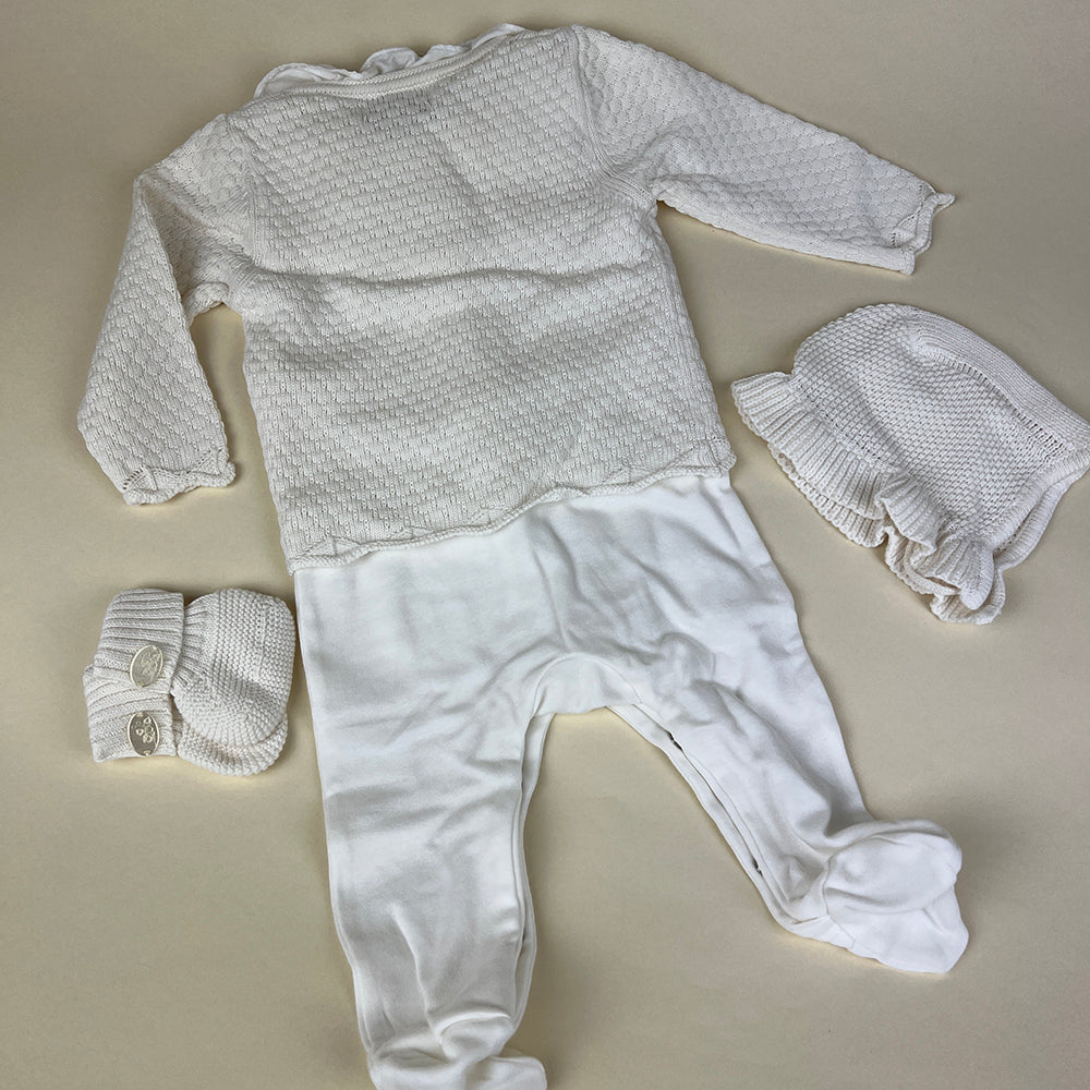 Caramello Baby Grow Set 10479004 White Ivory Back