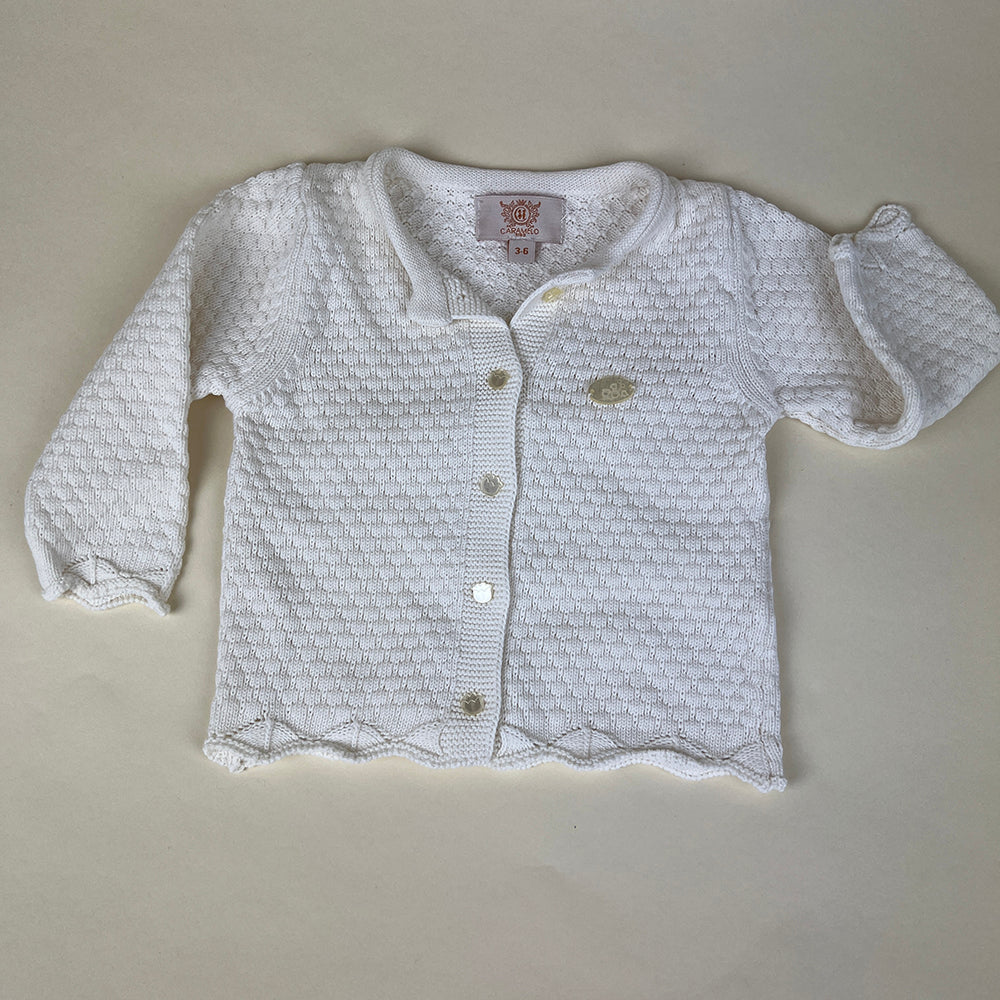 Caramello Baby Grow Set 10479004 White Ivory Cardigan