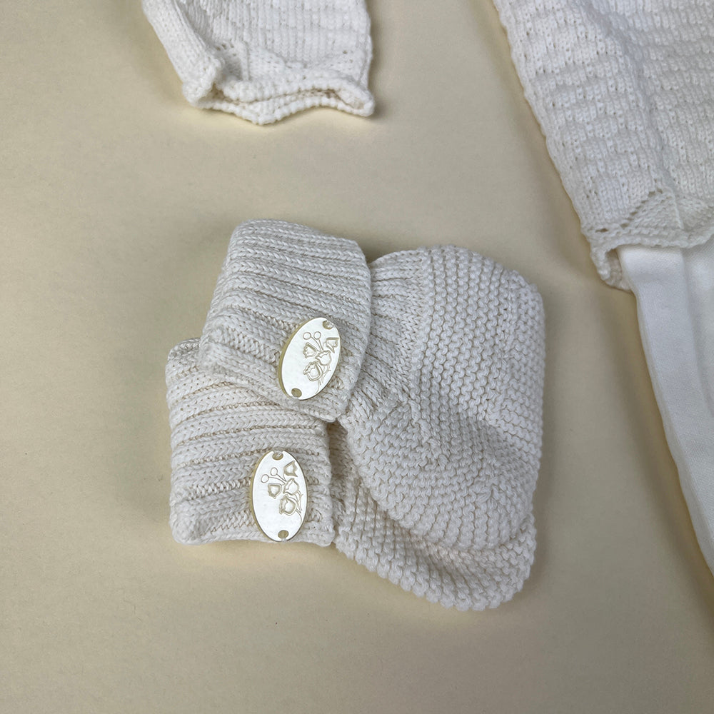 Caramello Baby Grow Set 10479004 White Ivory Booties