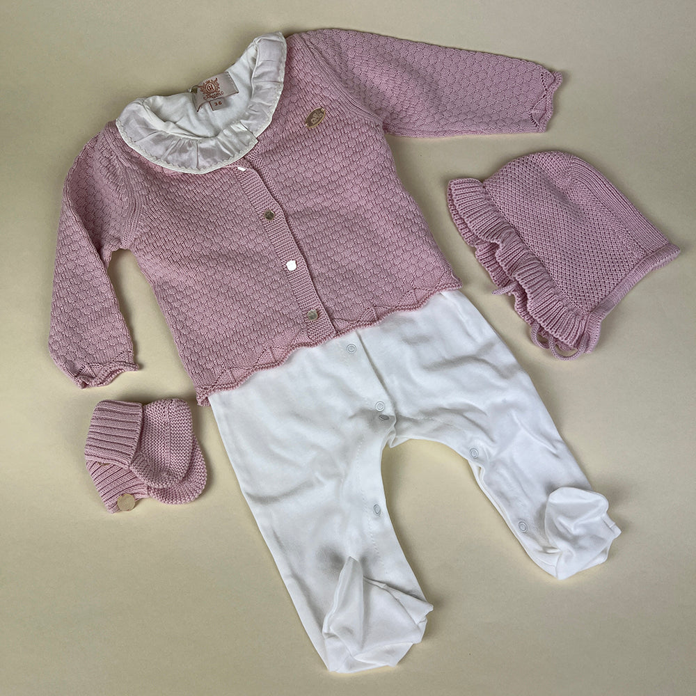 Caramello Baby Grow Set 10479004 White Pink