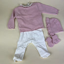 Caramello Baby Grow Set 10479004 White Pink Back