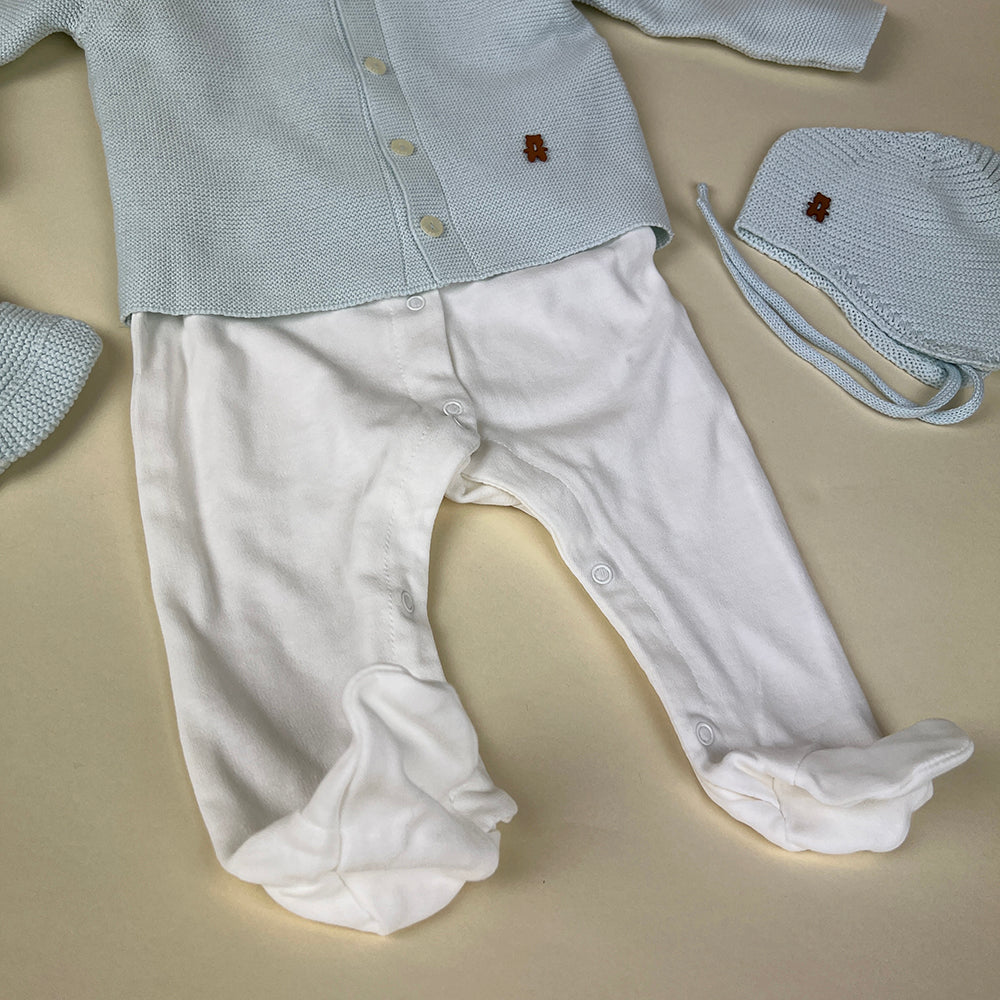 Caramello Baby Grow Set 10479007 White Blue Detail