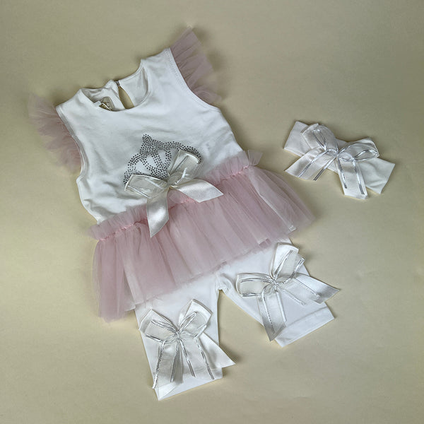 Couche Tot 3 Piece Oufit 356 White Pink