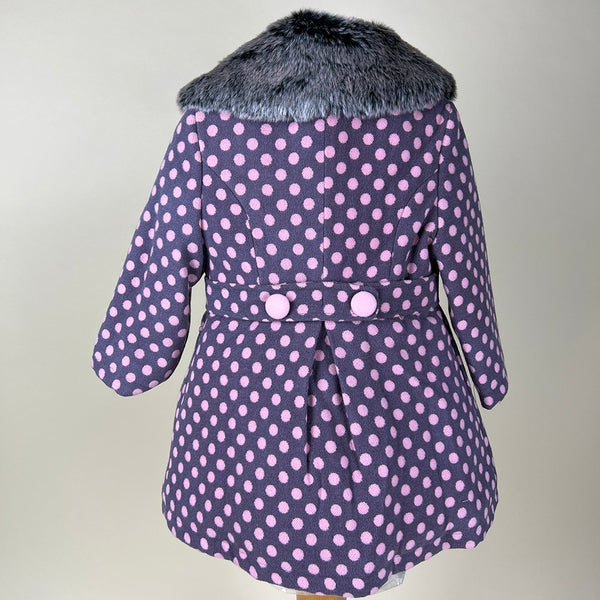 Couche Tot 4 Piece Girls Dress Coat Set 4388 Pink Grey Back