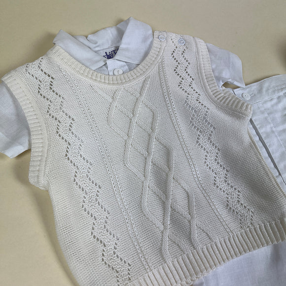 Couche Tot 4 Piece Outfit 6996 White Ivory