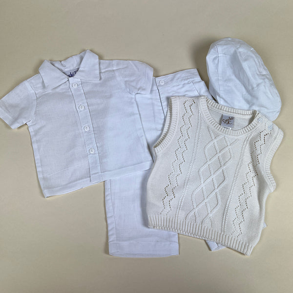 Couche Tot 4 Piece Outfit 6996 White Ivory