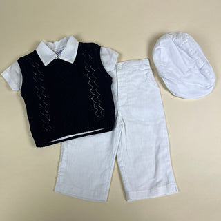 Couche Tot 4 Piece Outfit 6996 White Navy
