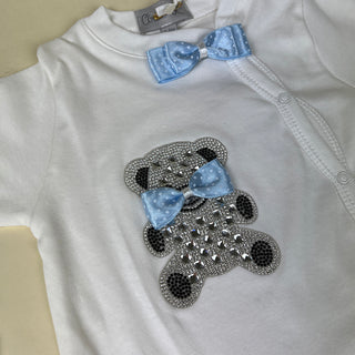 Couche Tot Baby Grow 309 Ivory Blue Detail