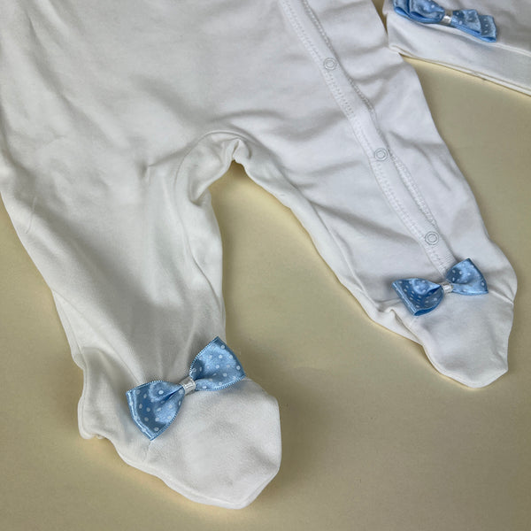 Couche Tot Baby Grow 309 Ivory Blue Detail 