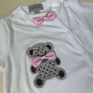 Couche Tot Baby Grow 309 Ivory Pink Detail