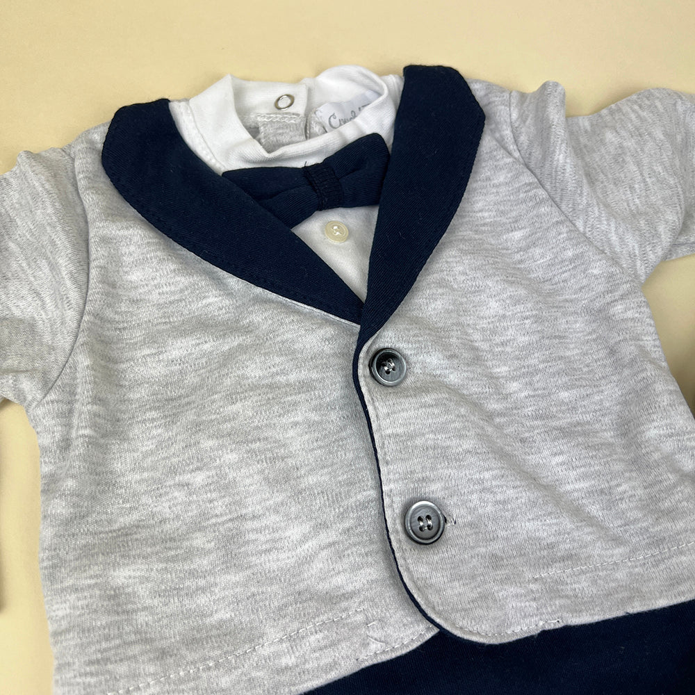 Couche Tot Baby Grow Set 407 Grey Navy Detail