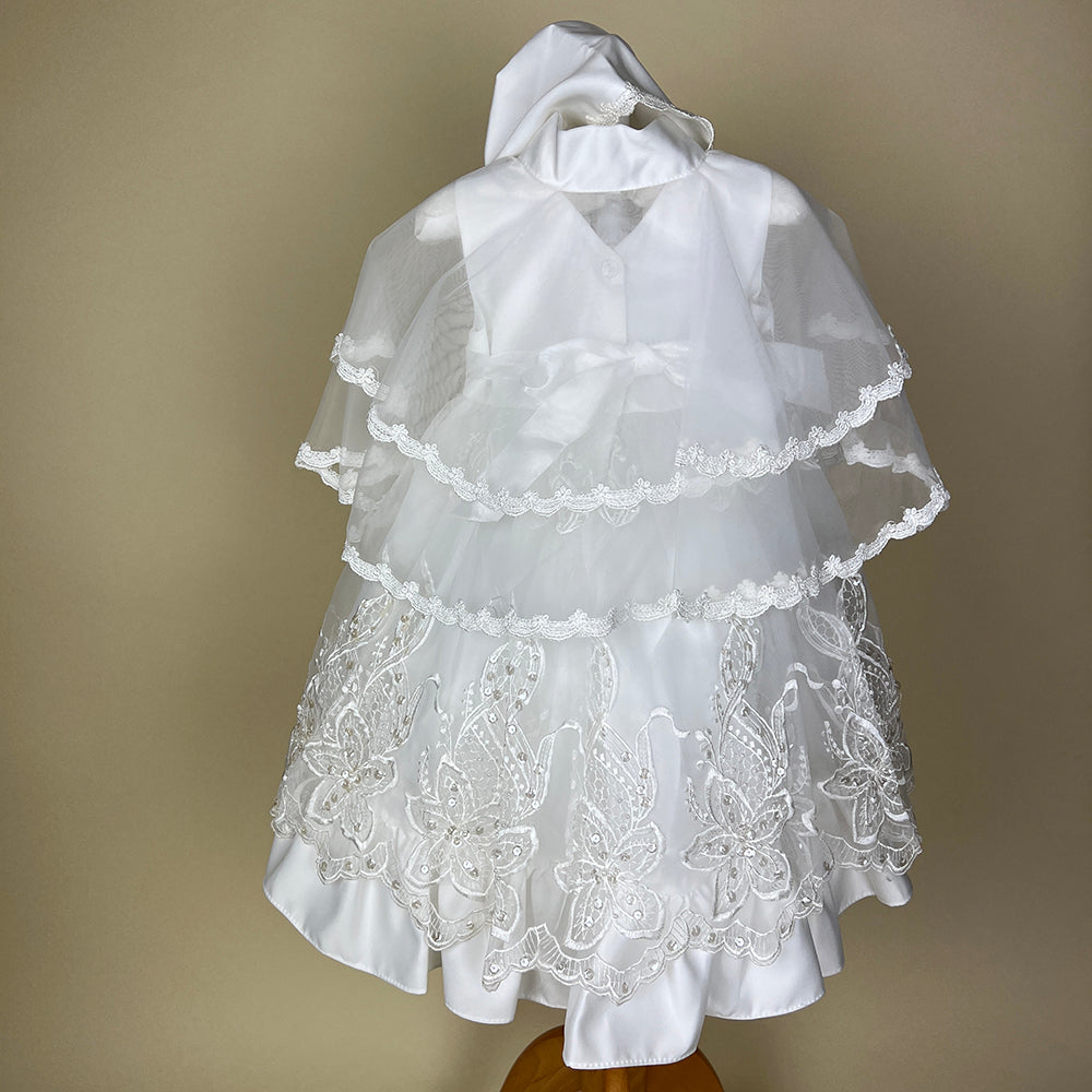 Couche Tot Christening Dress 7125 Ivory Back