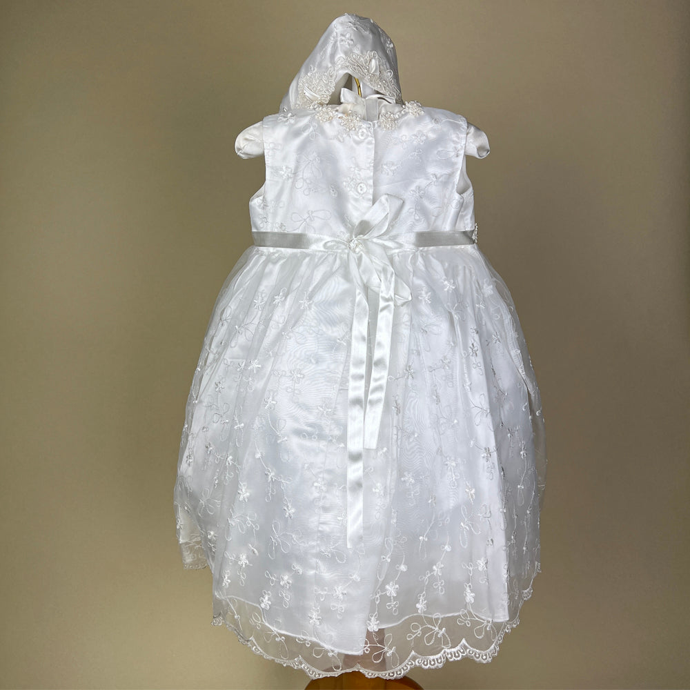 Couche Tot Christening Dress CHR180 Ivory Back