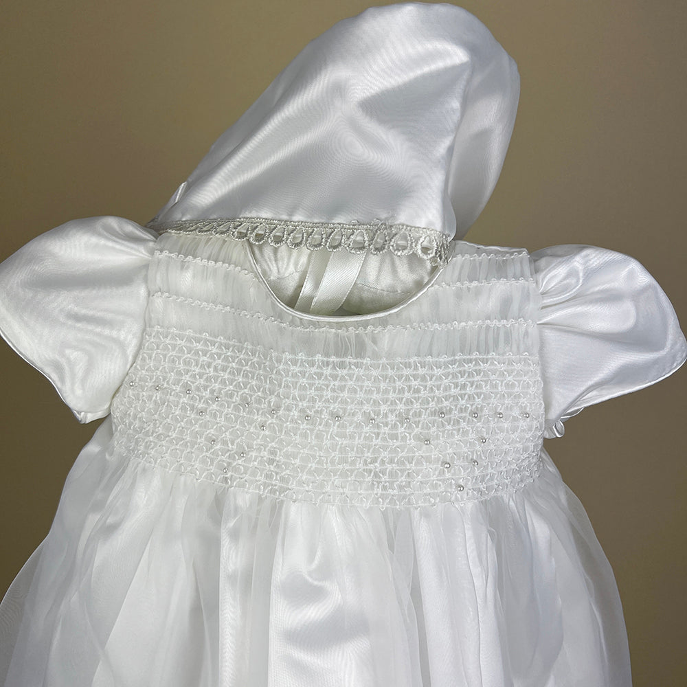 Couche Tot Christening Gown 8202 White Detail Top