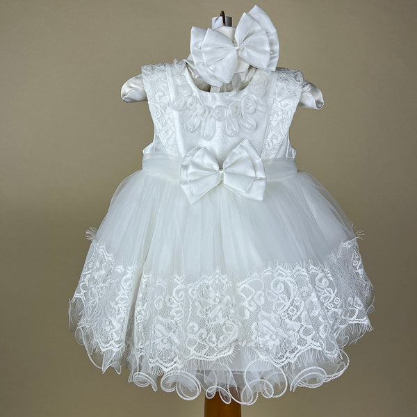 Couche Tot Christening Party Dress 12067 White