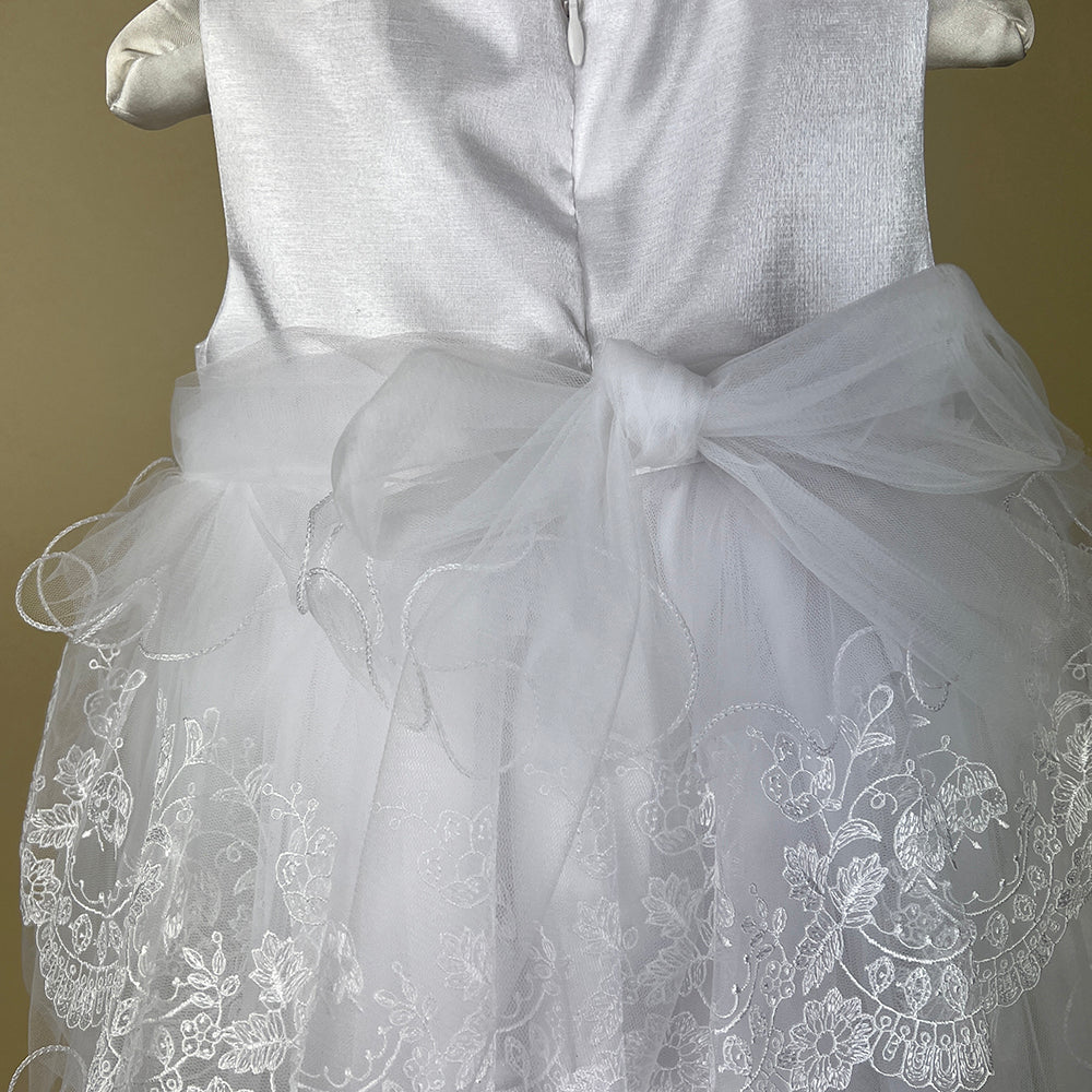 Couche Tot Christening Party Dress 123073 White Back