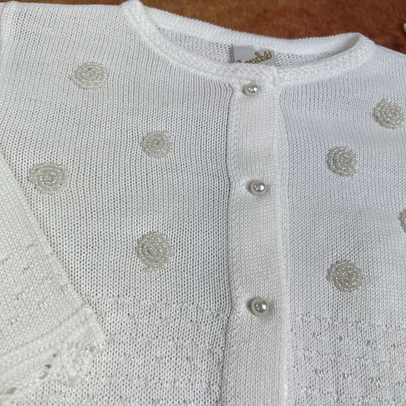 Couche Tot Girls Cardigan S300 White Zoom