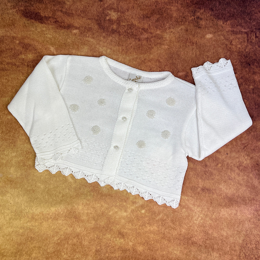 Couche Tot Girls Cardigan S300 White