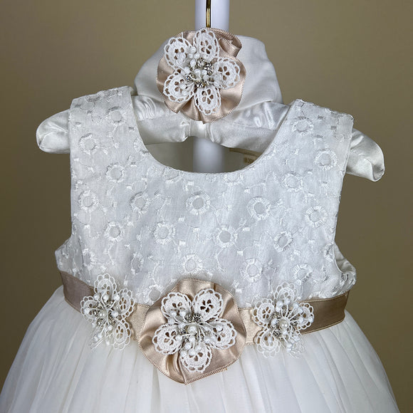 Couche Tot Party Dress 123054 Ivory Beige Detail Top