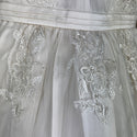 DE4219_01 Delicate Elegance Christening Gown Top Detail