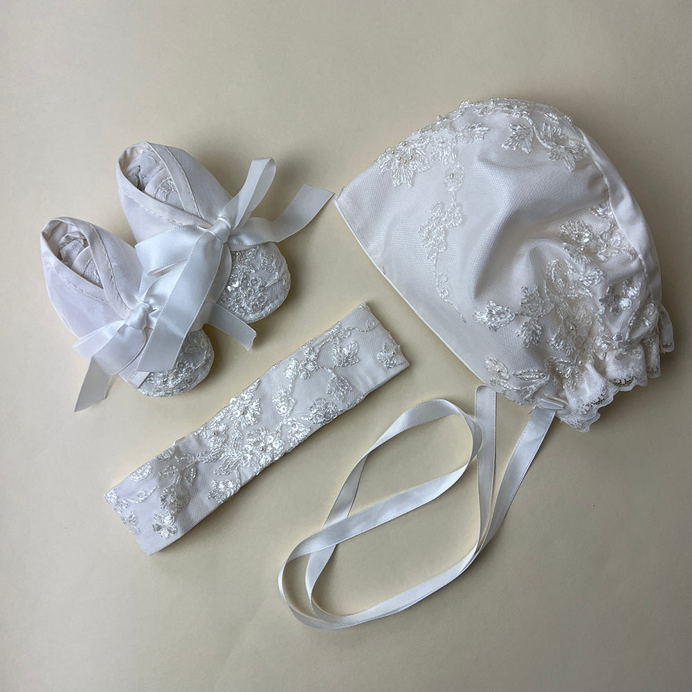 DE4241B Delicate Elegance Christening Dress Accessories