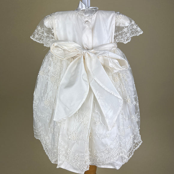 DE4247 Delicate Elegance Christening Dress Back