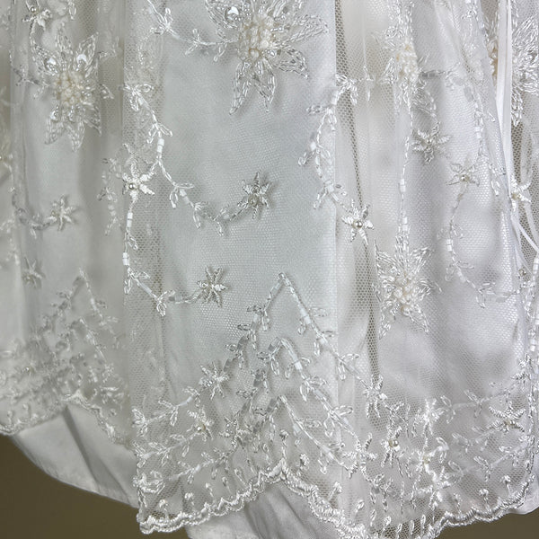 DE4247 Delicate Elegance Christening Dress Bottom Detail