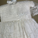 DE4247 Delicate Elegance Christening Dress Top Detail