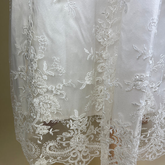 DE4252_01 Delicate Elegance Christening Gown Bottom Detail